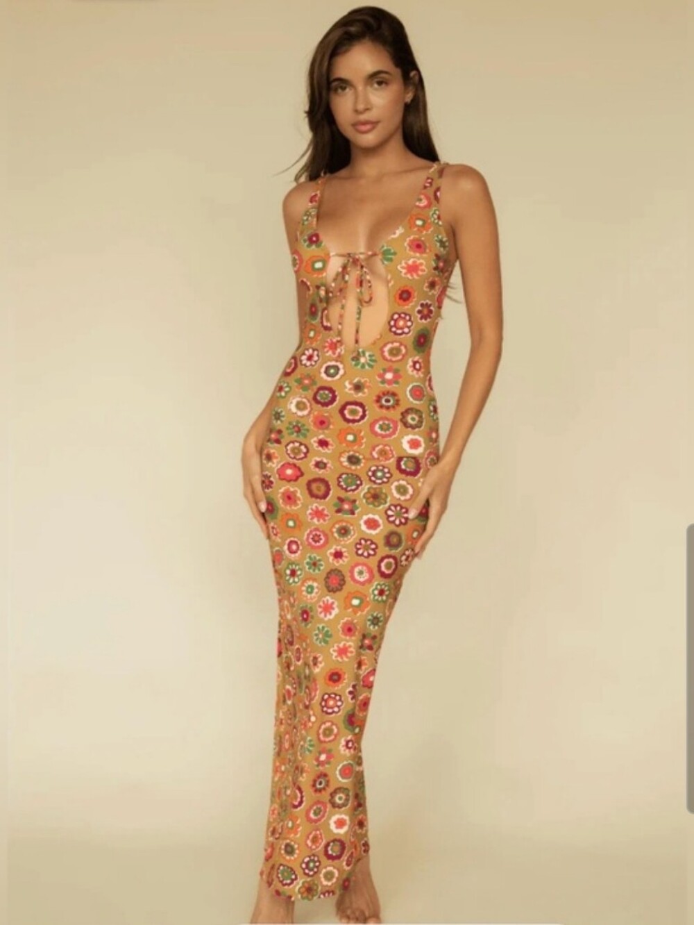 New Montce Mazzy Floral Juliet Maxi Dress Size M Revolve